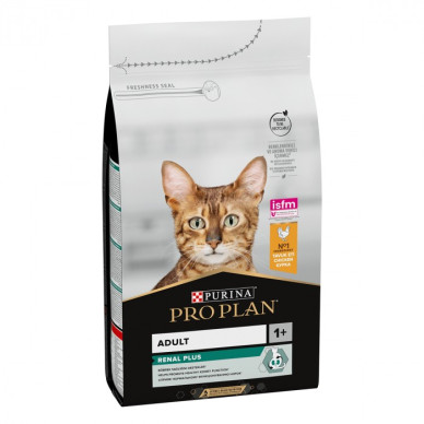 Purina Pro Plan Adult Cat Renal Plus – Hrană Uscată pentru Pisici Adulte cu Pui – 1.5 kg